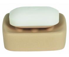 Spirella, marrón colección Retro, Bandeja para Pastilla de jabón 3,5 x 10,5 x 10,5 cm, Gres, 3.5 X 10.5 X 10.5 Cm