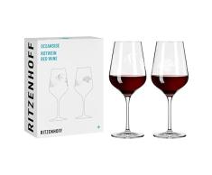 RITZENHOFF 3811001 - Juego de copas de vino tinto (500 ml, 2 unidades, serie Oceanside n.Âº 1, 2 unidades), diseÃ±o de peces