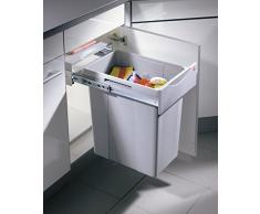 Hailo 3668401 basura Te Swing 40.1/42 para armarios a partir de 400 mm de ancho, con puertas, plástico, Gris, 32 x 46.6 x 54.2 cm