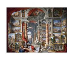 Panini Modern Rome Monuments Alegory Painting - Lienzo decorativo para pared (tamaÃ±o grande), diseÃ±o de monumentos de Roma