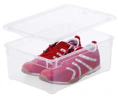 Rotho 2043990 - Caja de ordenación para zapatos de hombre, 10 l, transparente