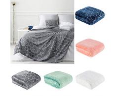 Eurofirany Vanesa - Colcha con patrón de Panal de Miel Plateado, Funda de cojín, Manta de sofá, poliéster, Crema, 170 x 200 cm