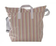 Bagymania Shopping YB 191040 - Bolso de asa con Correa para el Hombro (Vinilo, 55 x 38 cm), diseño a Rayas
