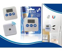 Litgas Digital Temporizador de Cocina, plÃ¡stico, Blanco, 6Â x 6Â x 1.7Â cm