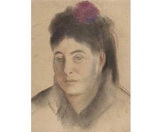 Degas Portrait Madame Loubens Drawing Art Print Canvas Premium Wall Decor Poster Mural Retrato Dibujo pared PÃ³ster