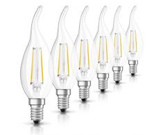 Osram Retrofit Cl Bombilla LED E14, 2 W, Blanco, 6er Pack, 6 Unidades