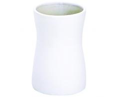 MSV Palma Vaso, Gres y Cerámica, Blanco, 8x8x12 cm