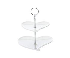 Maxwell & Williams Fuente de 2 Niveles Amore, Plato para Tartas, Plato para Servir, Porcelana, JX57915