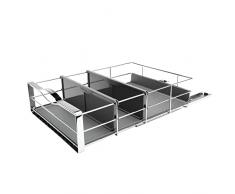 simplehuman, organizador de armario extraÃ­ble de 35 cm, plÃ¡stico gris con soporte de acero grueso
