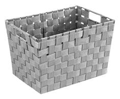 Wenko 22792100 Adria â Cesta de almacenaje (talla M, color gris, 35 x 25,5 x 22 cm)