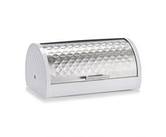Zeller Panera, Acero Inoxidable y Metal, Color Blanco