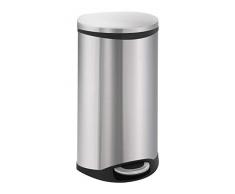Eko VB 921830 - Cubo de la basura con tapa (30 l, acero inoxidable), color mate