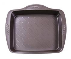 Pyrex Fuente Rectangular 30X24Cm Asimetria, Acero, Negro, 2.22 cm