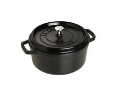 Staub Cocotte Single pan - Cacerola (Single pan, Negro, hierro fundido, 3,8 L, 24 cm, 4,8 kg)