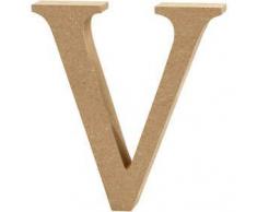 Creativ Company Escultura Decorativa con Forma de Letra A, en Tablero de Densidad Media, marrÃ³n, Madera, marrÃ³n, 12 x 2 x 13 cm