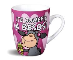 NICI Taza Â¡Te ComerÃ­a A Besos, Multicolor, Talla Unica
