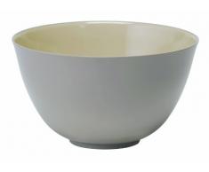 Platex 90080022423 Vestah - Ensaladera (melamina, 22 cm), color beige y blanco
