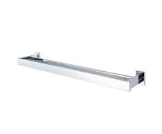 Haceka Edge Chrome Toallero Doble, Acero Inoxidable, Gris, 62.5x12.9x5.4 cm