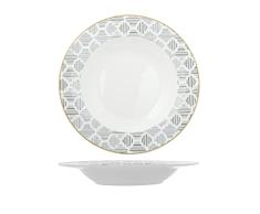 H&H 7929802 Osaka - Plato de porcelana fina (21 cm), color gris