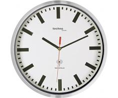 Technoline WT 8990 - Reloj de Pared con Radio, Color Plateado