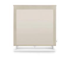 Blindecor Ara | Estor enrollable translúcido liso - Marrón claro, 120 x 250 cm (ancho por alto) | Tamaño de la Tela 117 x 245 cm | Estores para ventanas