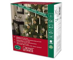 Konstsmide 1925-100 - Luces led para árbol de Navidad (5 velas, 5 diodos de blanco cálido, accesorio para el artÃculo 1920-100, funciona con 10 pilas AAA de 1,5 V)