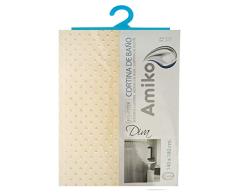 CORTINA BAÃO POLIESTER DIVA 140X180 CM BEIGE