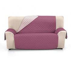 Martina Home Cubre sofa acolchado reversible Ambar 4 Plazas Berenjena SalmÃ³n