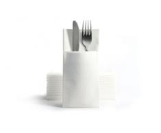 Alvotex Chic Airlaid 50 - Servilletas para cuberterÃ­a (39 x 40 cm), Color Blanco