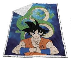 NEW IMPORT Manta Coralina Sherpa De Dragon Ball 120X150 Cm, 022DBS-BL