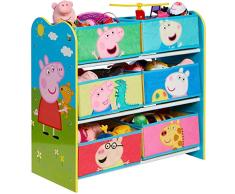 Peppa Pig Unidad de Almacenamiento de Juguetes para niÃ±os, Dimensiones construidas (aproximadas): 60 cm de Alto x 63,5 cm de Ancho x 30 cm de Profundidad.
