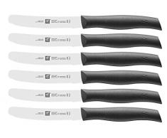 Zwilling Twin Grip Brotzeitmesser Set 6 tlg. Cuchillo, Acero Inoxidable, Negro, 23 x 2 x 1 cm, 6 Unidades
