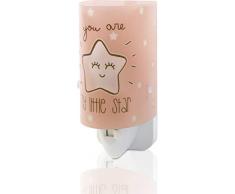 Dalber My Little Star Luz nocturna quitamiedos infantil enchufe led estrella E14, Rosa