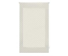 Blindecor - Estor Enrollable, Tela , Beige con motas blancas , 140 x 180 cm