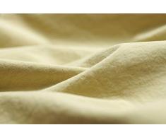 L1NK STUDIO Sabana encimera Lisa Cama 200 cm (290X280cm) 100% algodón (Percal 200 Hilos) Yellow