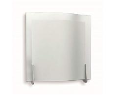 Faro Barcelona Ola 63064 - Aplique, 60W, acero y difusor cristal opal
