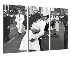 Poster FotogrÃ¡fico Beso, Enfermera y Marinero, Blanco y Negro, Vintage TamaÃ±o total: 97 x 62 cm XXL