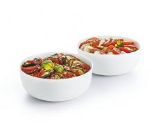 Luminarc N7648 Set de 3 fuentes para servir, Vidrio opal extra resistente, Aptas para horno, 26/22/18cm, blanco