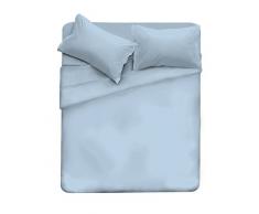 Max Color Juego Ropa de Cama Plana 250x300, Plancha instalada 170x200cm+2 Fundas 52x82cm, Azul Claro, 47x35x4 cm