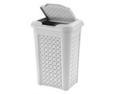 Tontarelli Papelera BaÃ±o 10L Arianna Blanco, Plastico, Talla Unica