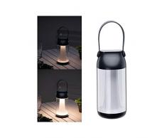 Paulmann Mobile Accu Lamp 94267 Cupulino LED Redonda para Exteriores 1 x 1,3 W, Intensidad Regulable, luz móvil, Transparente, Antracita, lámpara de batería, plástico, inalámbrica, 3000 K, Cupolino