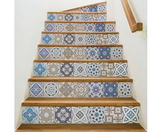 Stickers Adhesivos escalera carrelages | adhesivo adhesivo contremarche azulejos de cementoÂ -Â Adhesivos contremarche carrelages | escalera cuadros de cemento adhesivaÂ -Â AzulejosÂ -Â 15Â x 105Â cmÂ -Â 6Â bandas