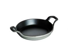 STAUB Dish Fuente Redonda apilable, Hierro Fundido, Gris Grafito, 20 cm