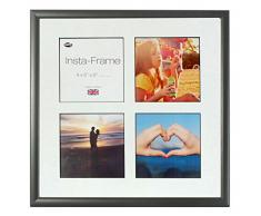 Inov8 16 x 40,64 cm Insta-Frame Marco para Instagram 4/DE Estampado a Cuadros de Fotos con paspartú Blanco y Negro con Borde, Madera de Fresno