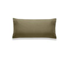 Sancarlos â Funda Almohada Combicolor, Color Verde Oliva, 100% AlgodÃ³n percal, Almohada Cama de 90 (45x110)