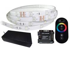 20 Metros con Mando a distancia: profesional tira de LED RGB tira banda (30 LED/M, IP65, 24 V, controlador y fuente de alimentación de 3 a)
