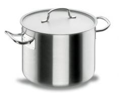 Lacor Chef-Classic 50127 - Olla baja con tapa, Acero Inoxidable 18/10, 28 cm