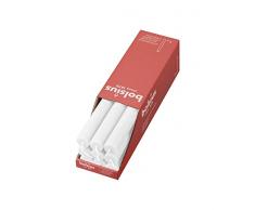 Bolsius Velas rÃºsticas â Color blanco â Juego de 9 unidades â DuraciÃ³n de combustiÃ³n 13 horas â sin perfume â Cera vegetal natural â Sin goteo â sin aceite de palma, 27 x 2,3 cm