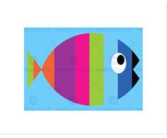 Wee Blue Coo Impresión artÃstica de pared para dormitorio infantil y sala de juegos con diseño de animales azules