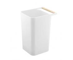 Yamazaki Cubo de Basura, Madera, Blanco, Talla Ãºnica